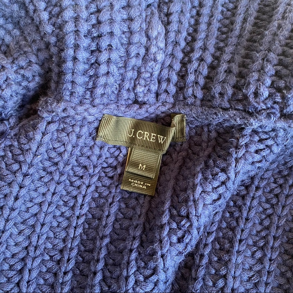J.Crew | Rib-Stitch Blue Open Front Cardigan - Picture 4 of 6